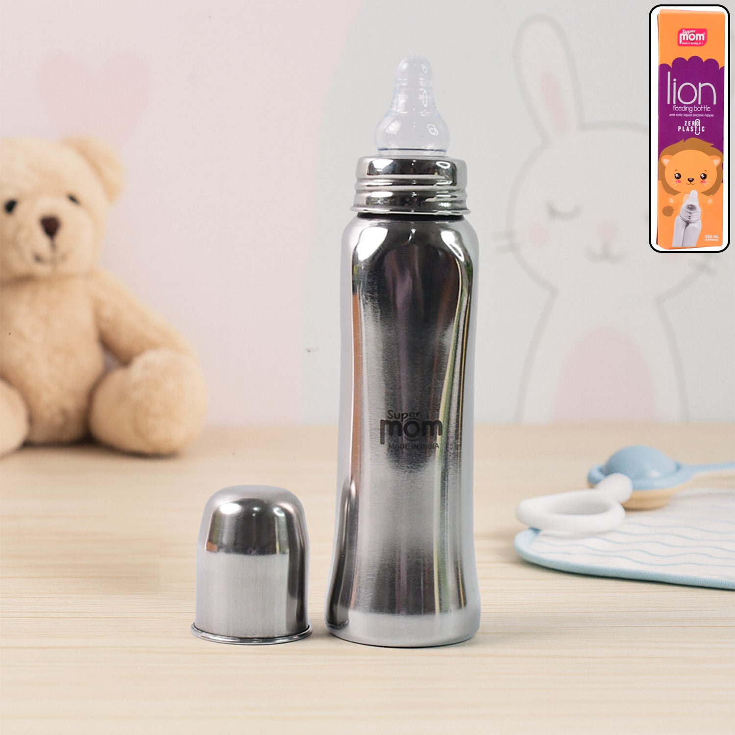 Supermom Lion Stainless Steel Feeding Bottle Supermom Lion Stainless Steel Feeding Bottle